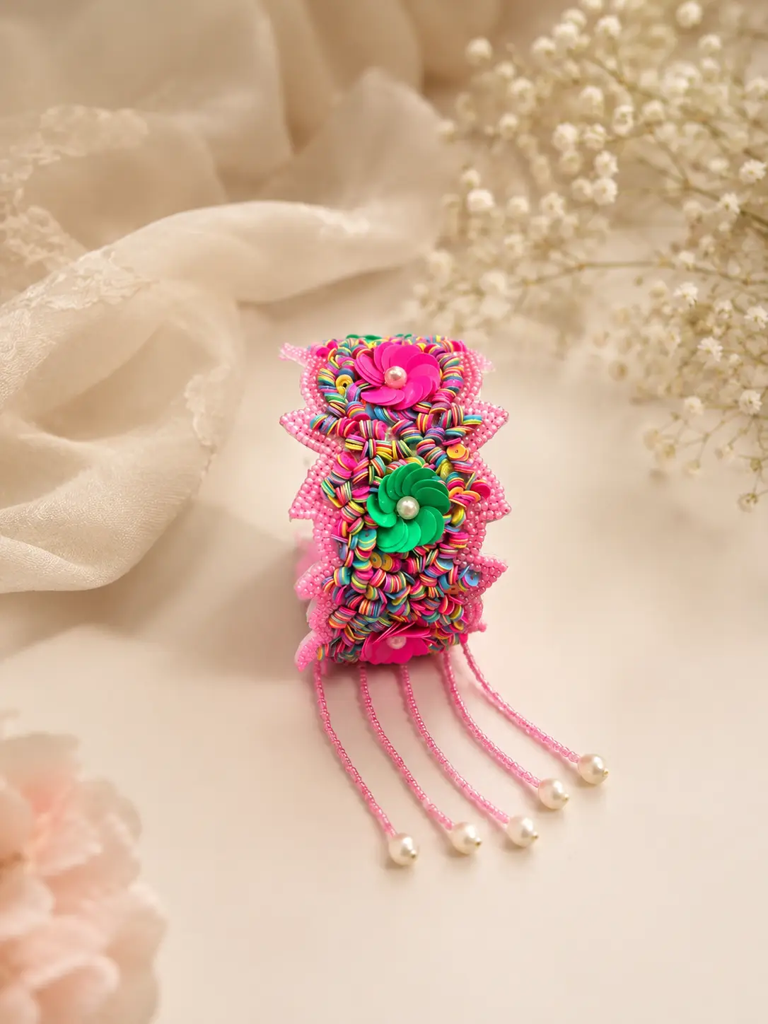 Rainbow Bloom Latkan Bangle (Pack Of 2)