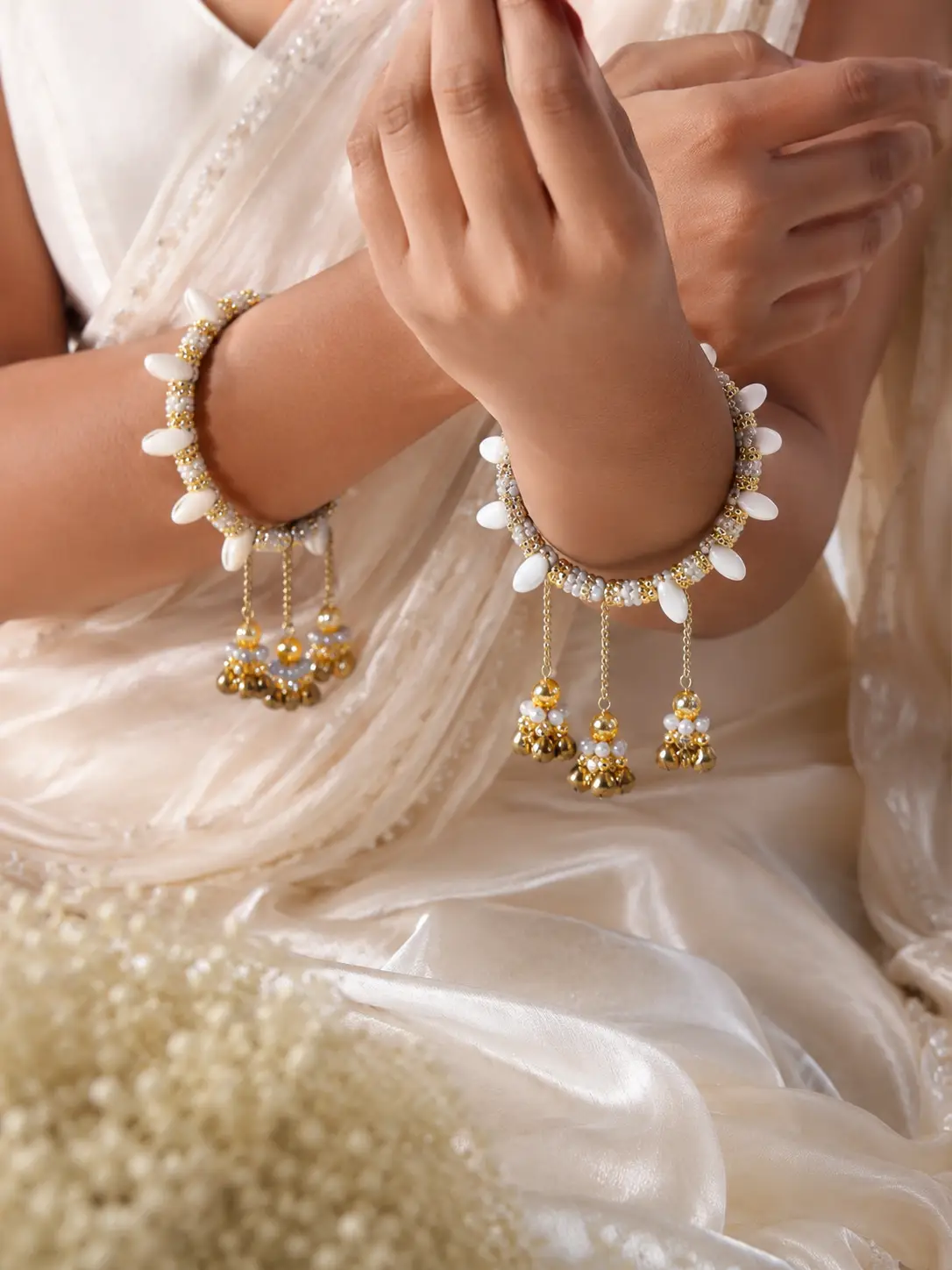 Shell Charm Bangles (Pack Of 12)