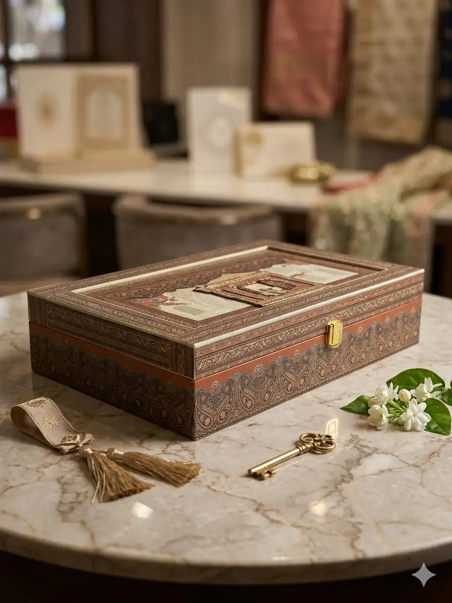 Royal Mandap Wedding Invitation Box