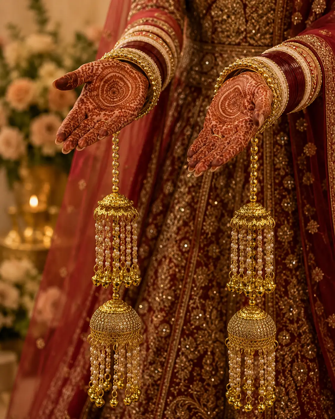 Meher Noor Jhumki Pearl Kaleera