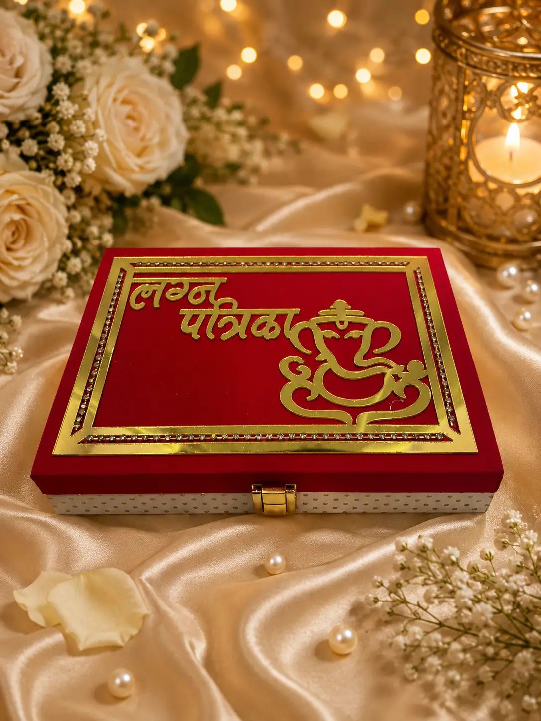 Golden Vivah Patrika Box