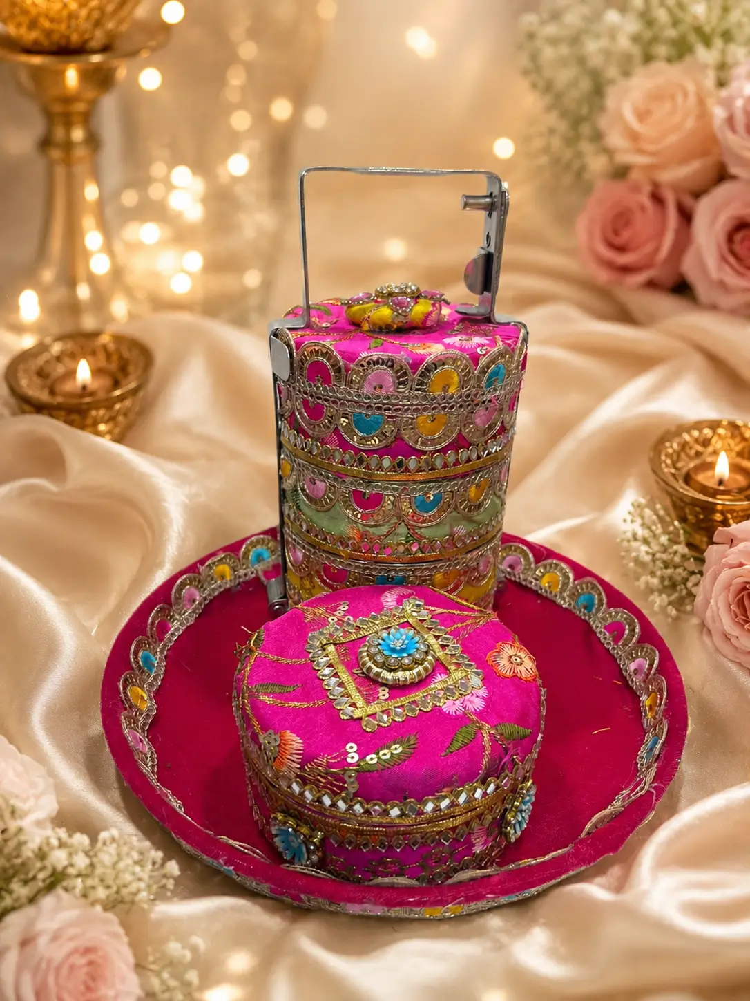 Royal Pink Mehendi Vanity Set
