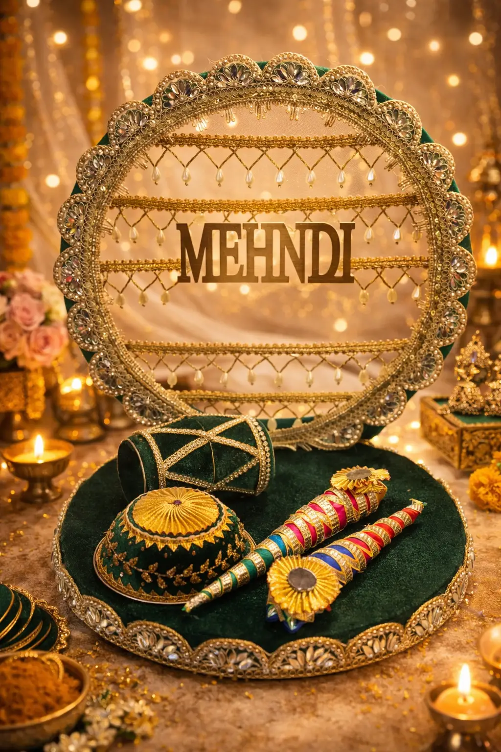 Elegance Mehndi Platter