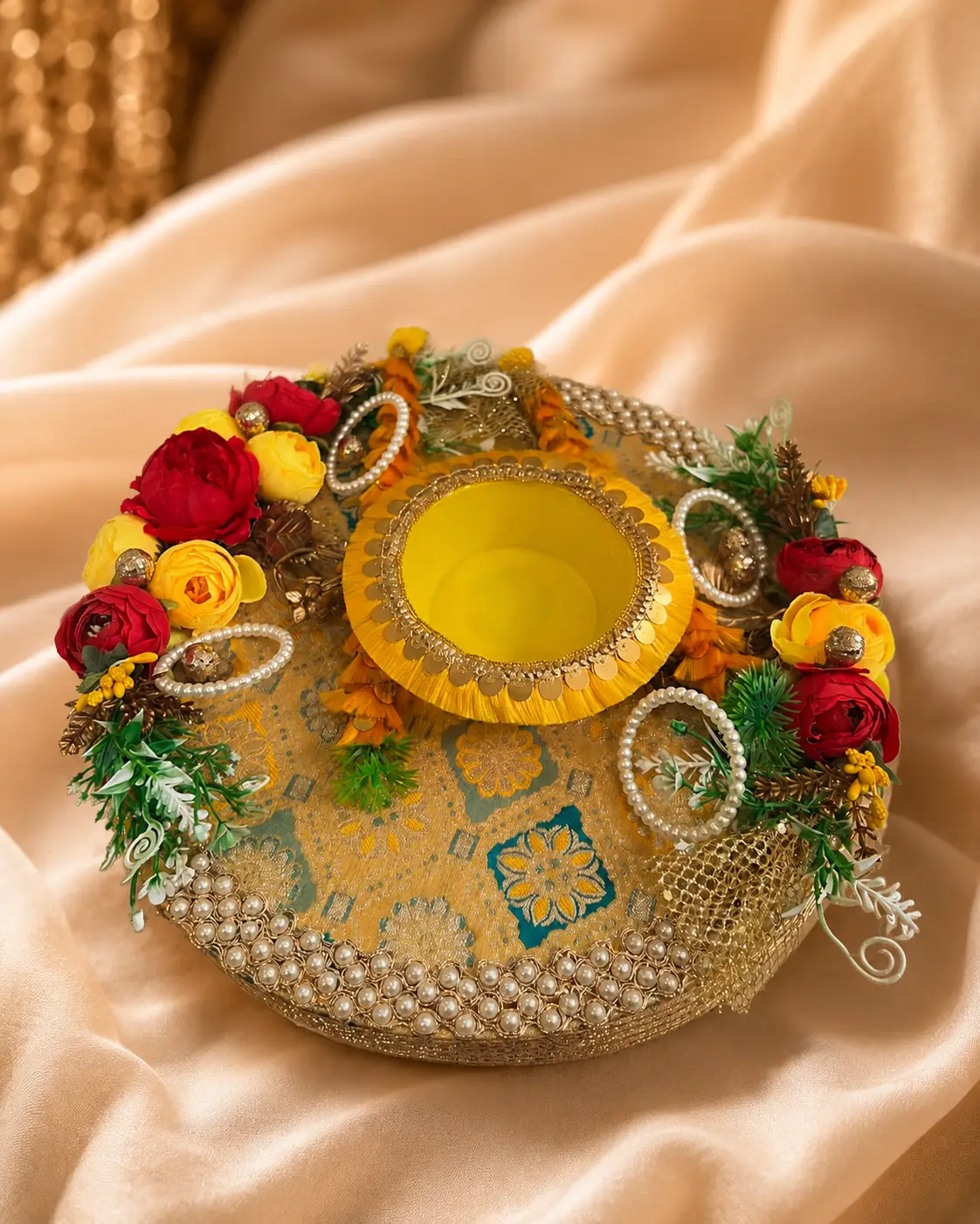 Royal Haldi Floral Platter