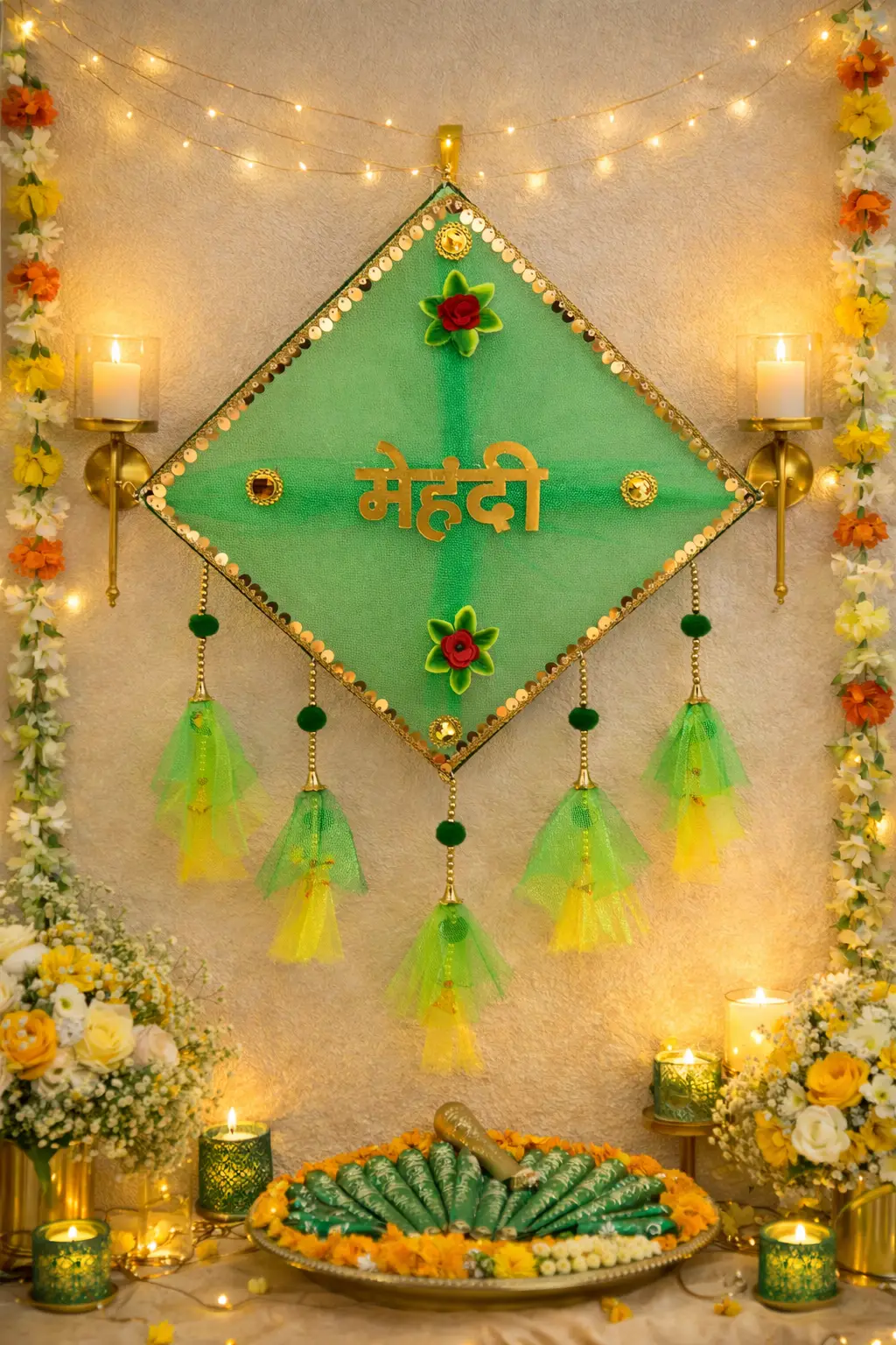 Mehndi wall decor
