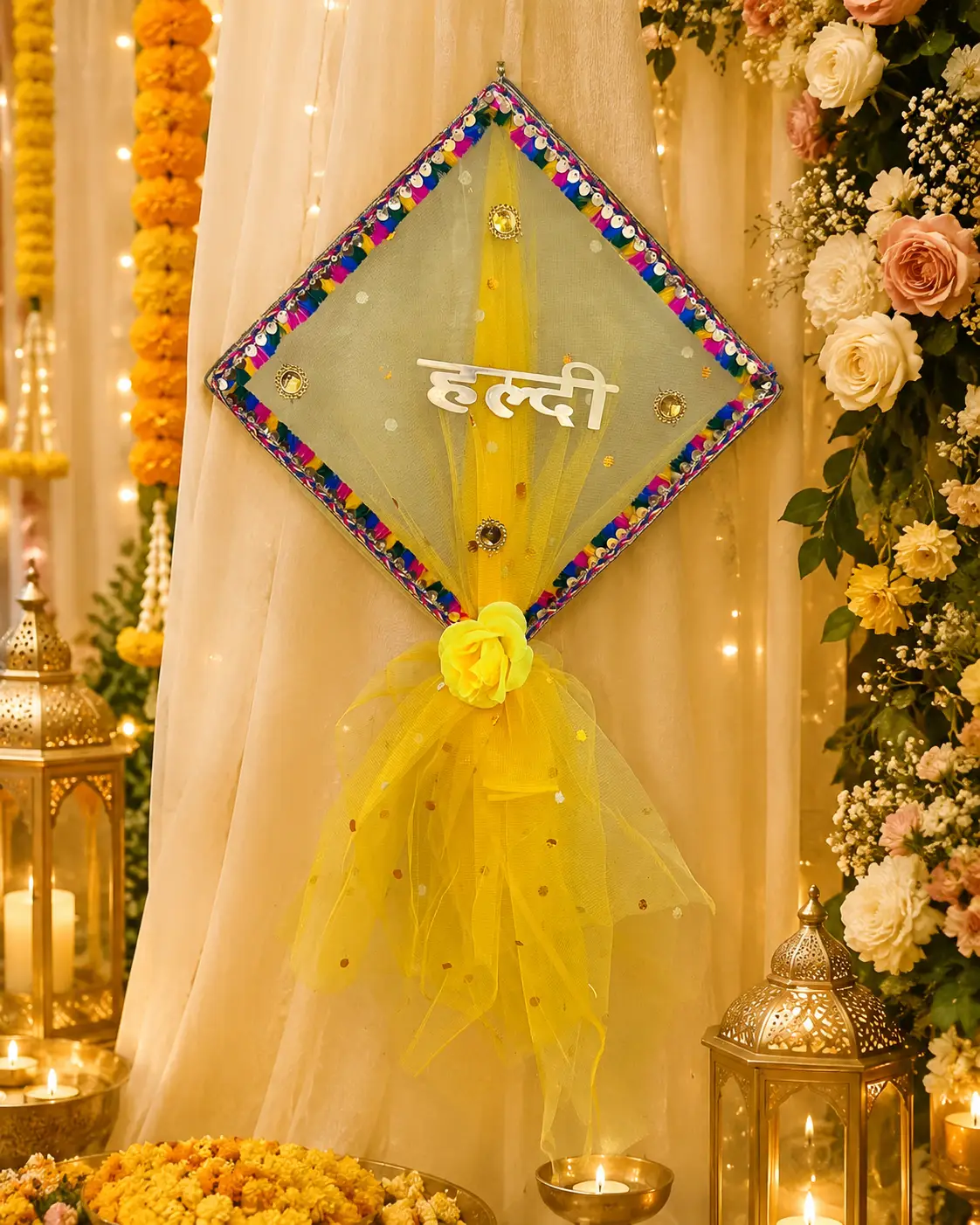 Haldi Glow Kite Decor