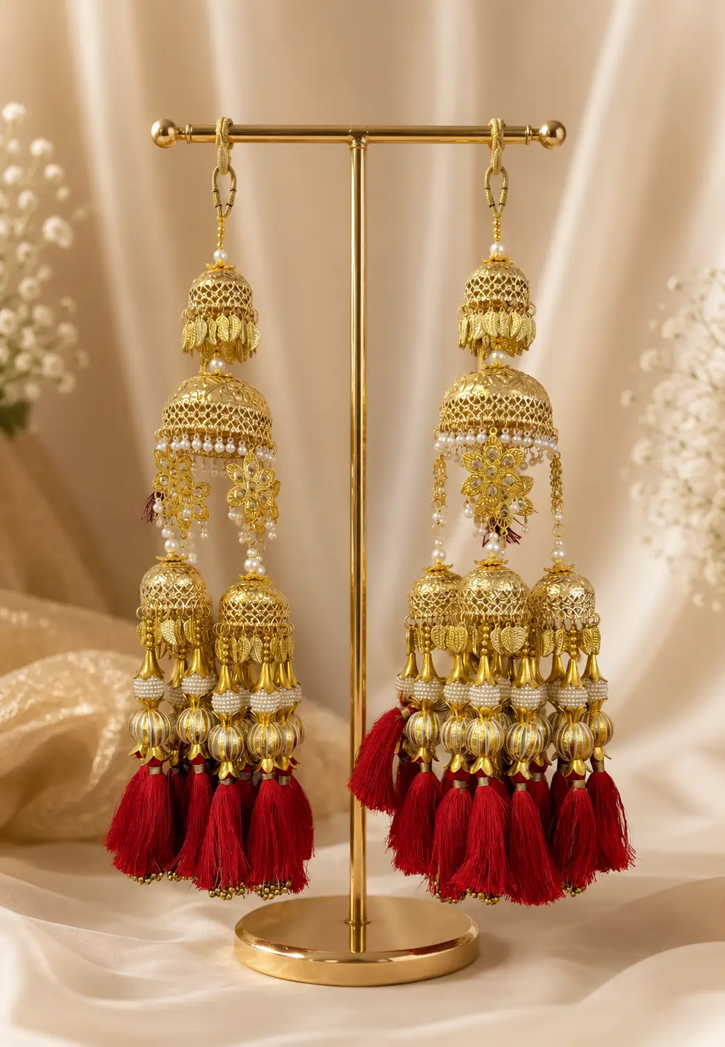 Bridal Gold Pearl Kaleeras
