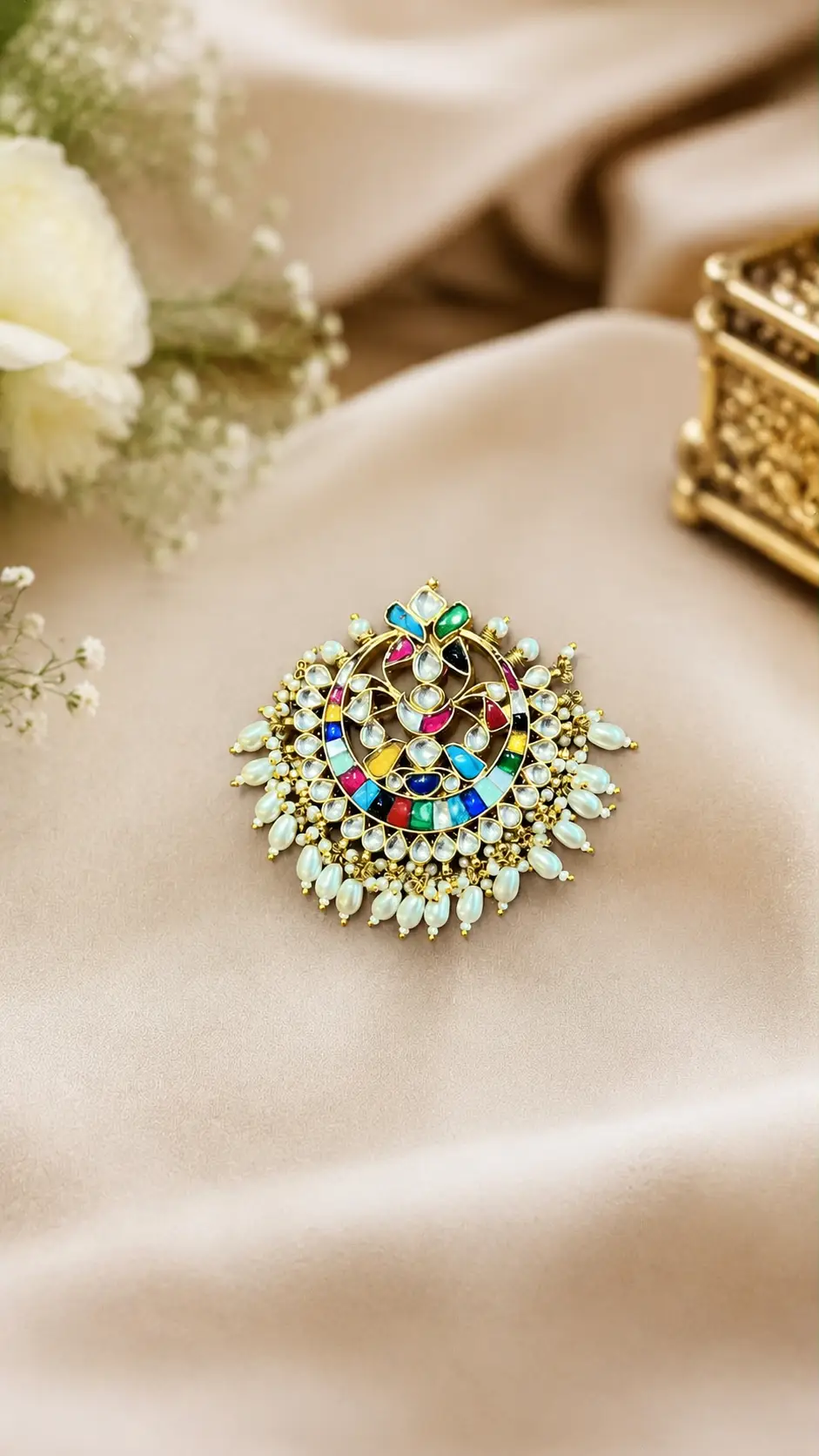 Royal Multicolor Chandbali Tikka