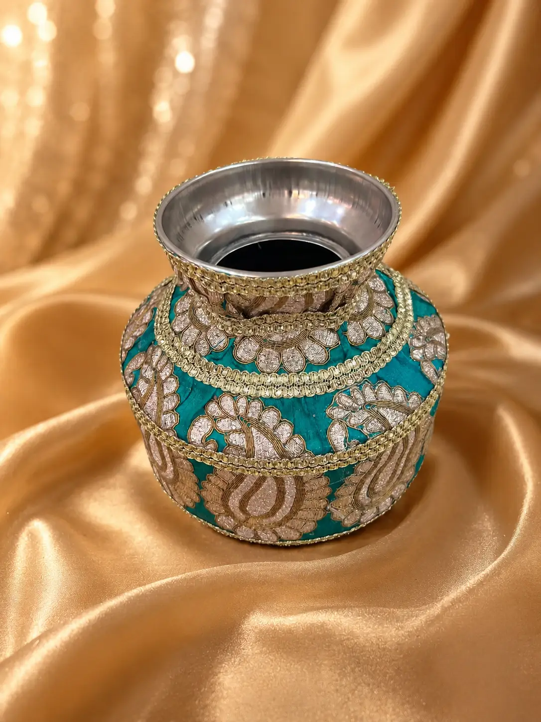 Turquoise Zardozi Paisley Wedding Ghroli