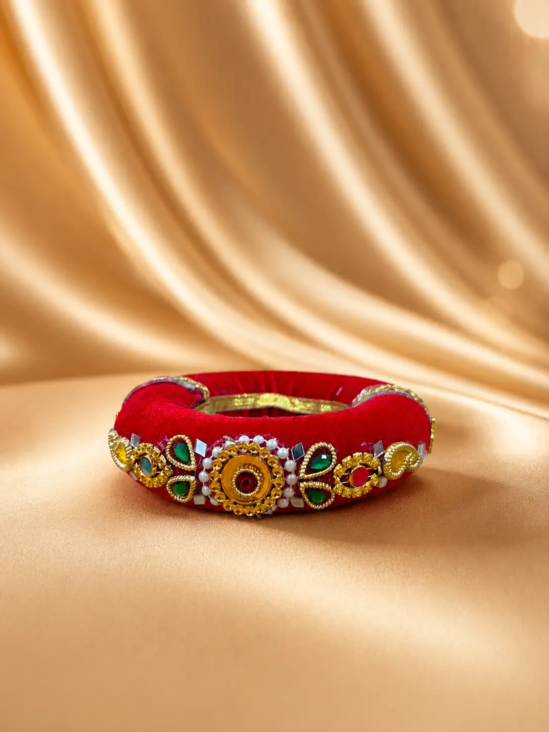 Mirror-Work Head Cushion for Ghroli