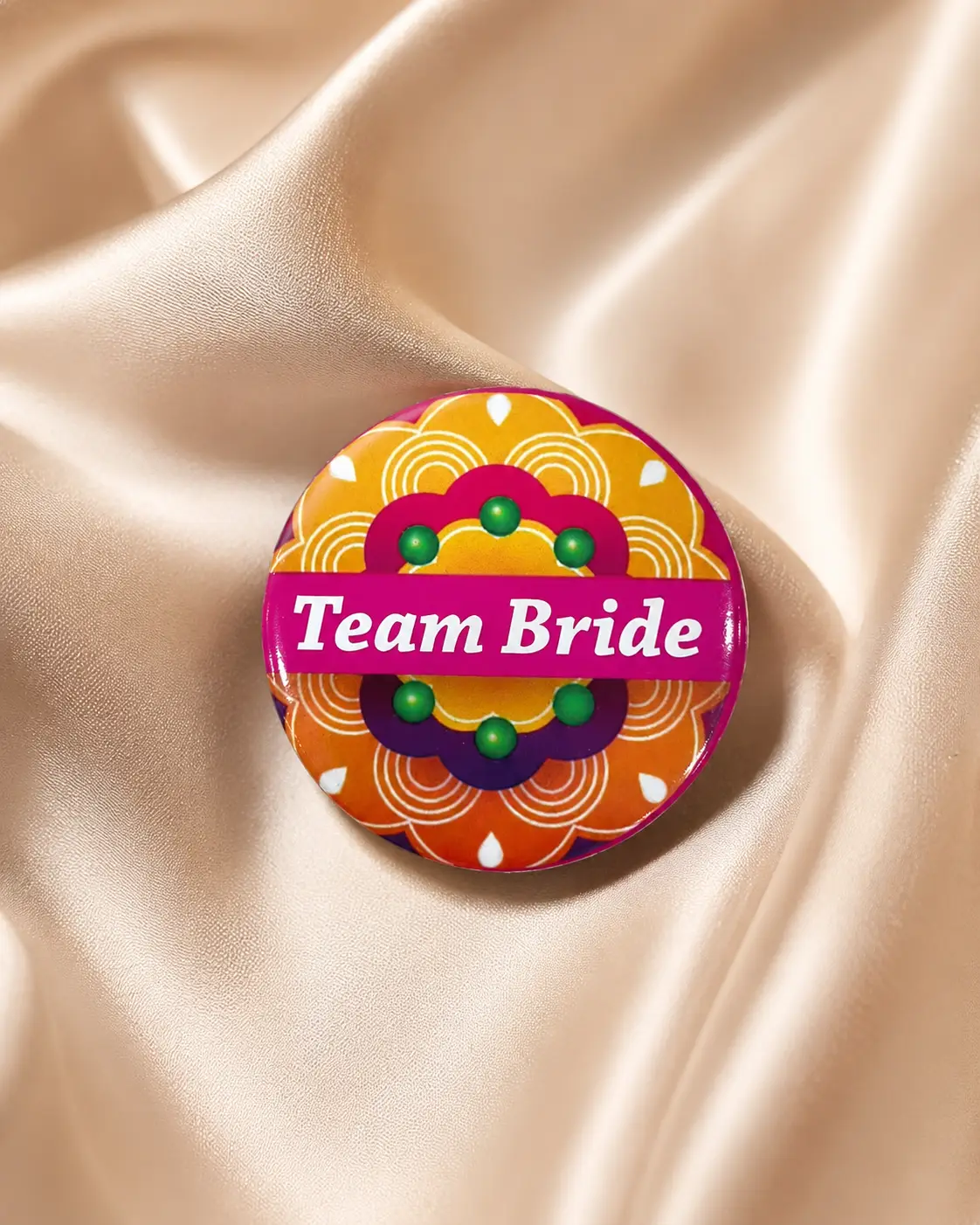 Team Bride Festive Wedding Badge (Pack Of 10)
