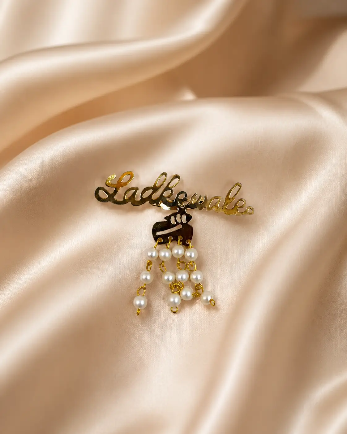 Ladke Wale Pearl Tassel Wedding Brooch (Pack Of 10)