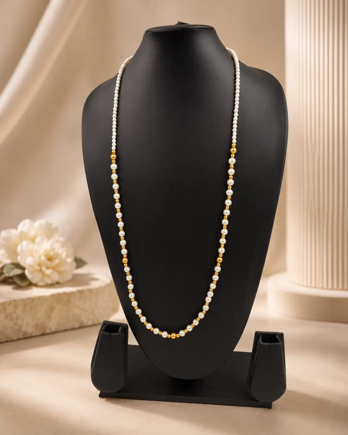 Royal Pearl Gold Milni Mala (Pack Of 10)