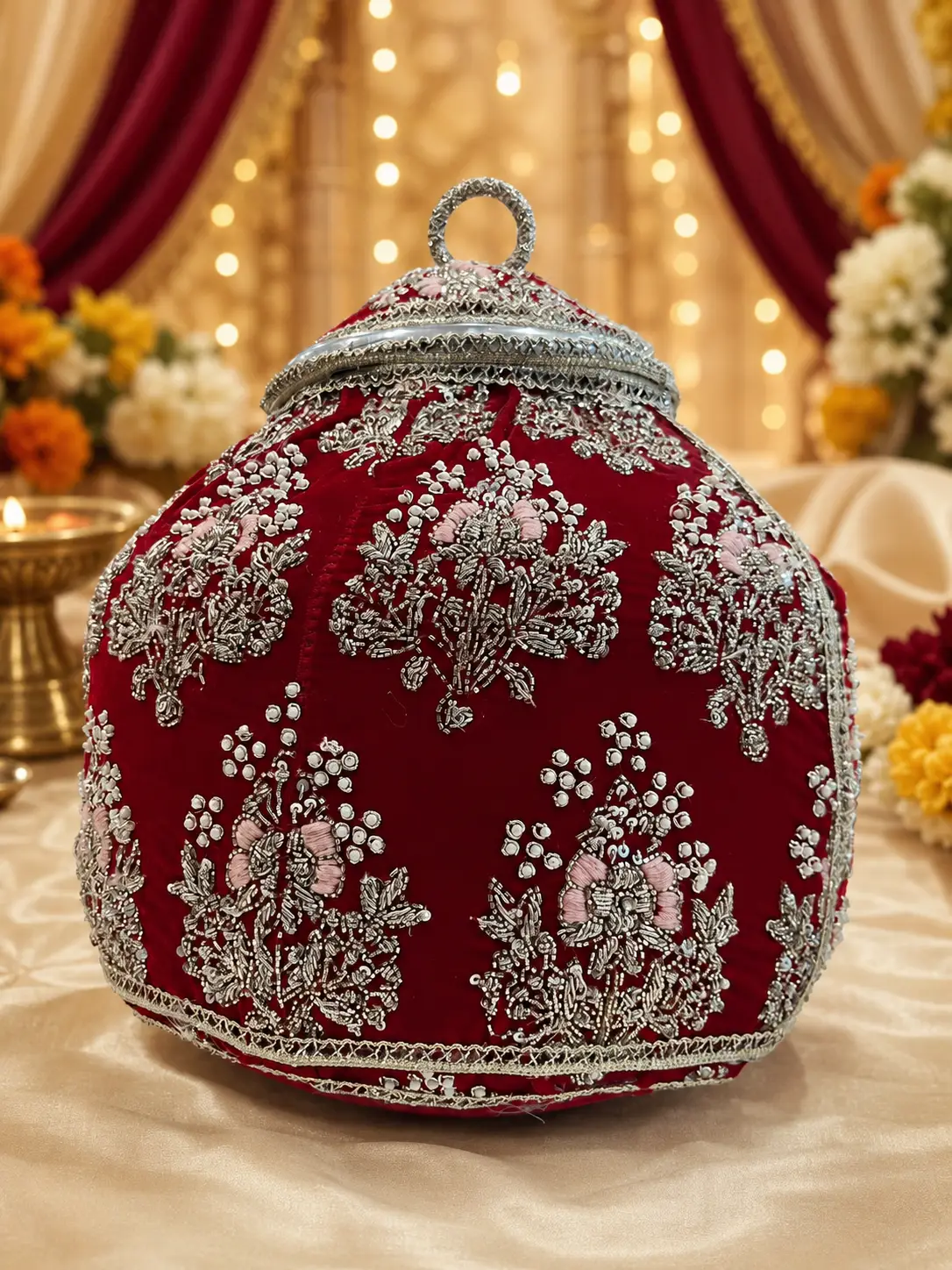 Crimson Blossom Bridal Ghroli