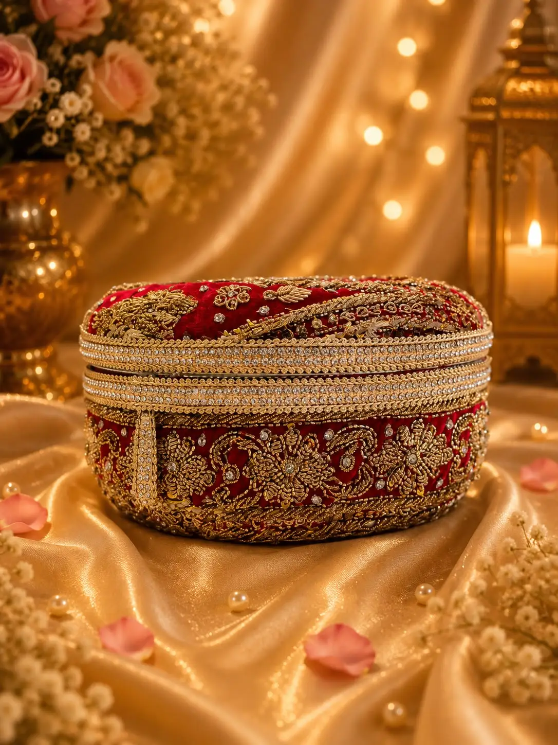 Crimson Red Ladoo Box