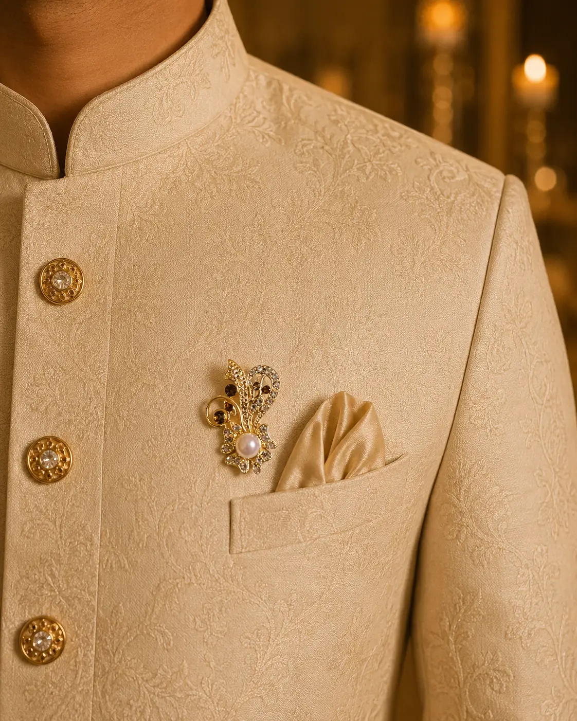 Silver Groom Brooch