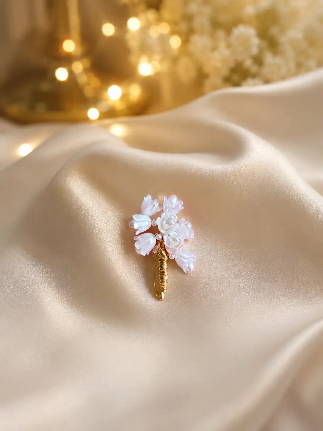 Ivory flower Blossom Brooch