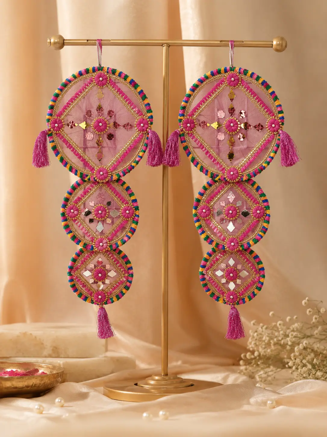 Rangoli Mirror Wall Hanging (PACK OF 2)