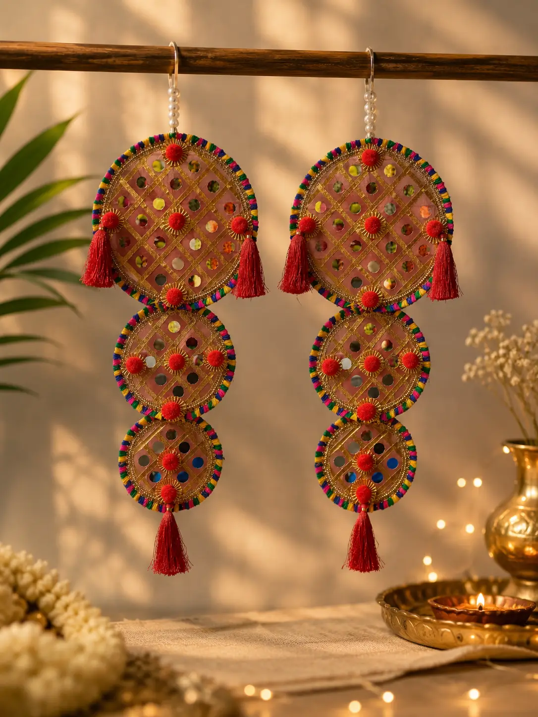 Multicolour Mirror Hangings