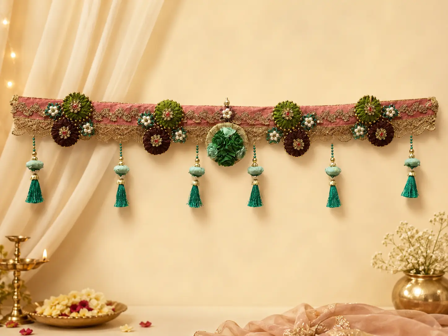 Emerald Blossom Heritage Toran
