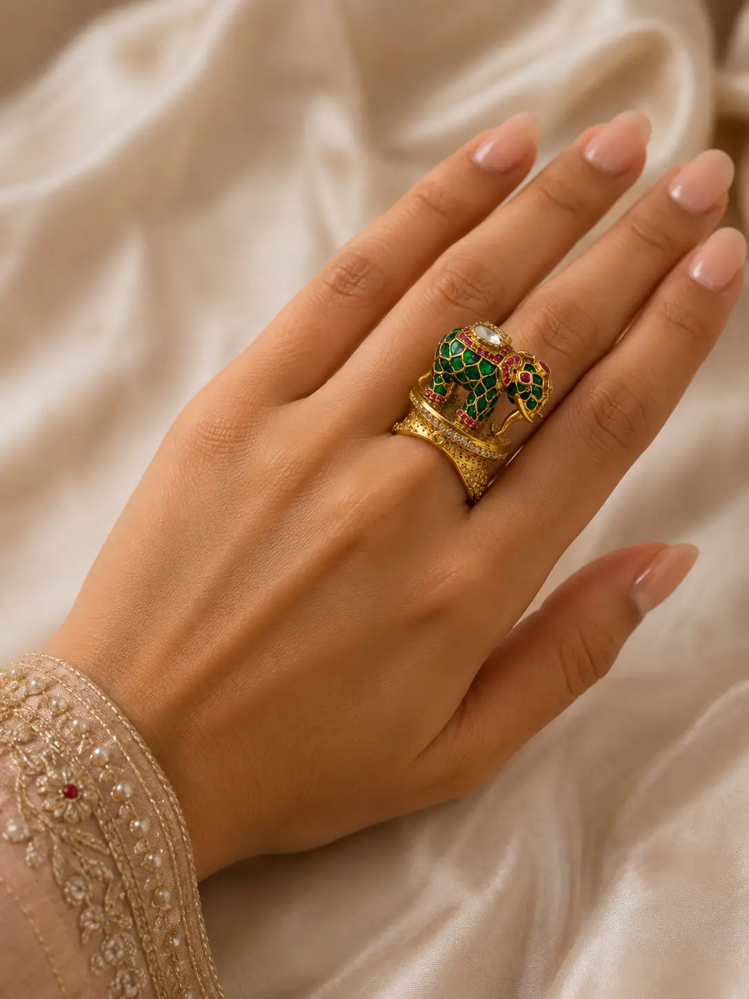 Vintage Emerald Crown