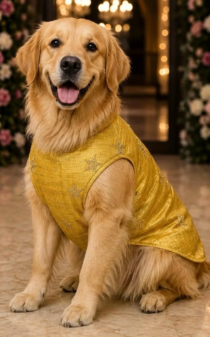 Yellow Kurta For Dogs & Cats