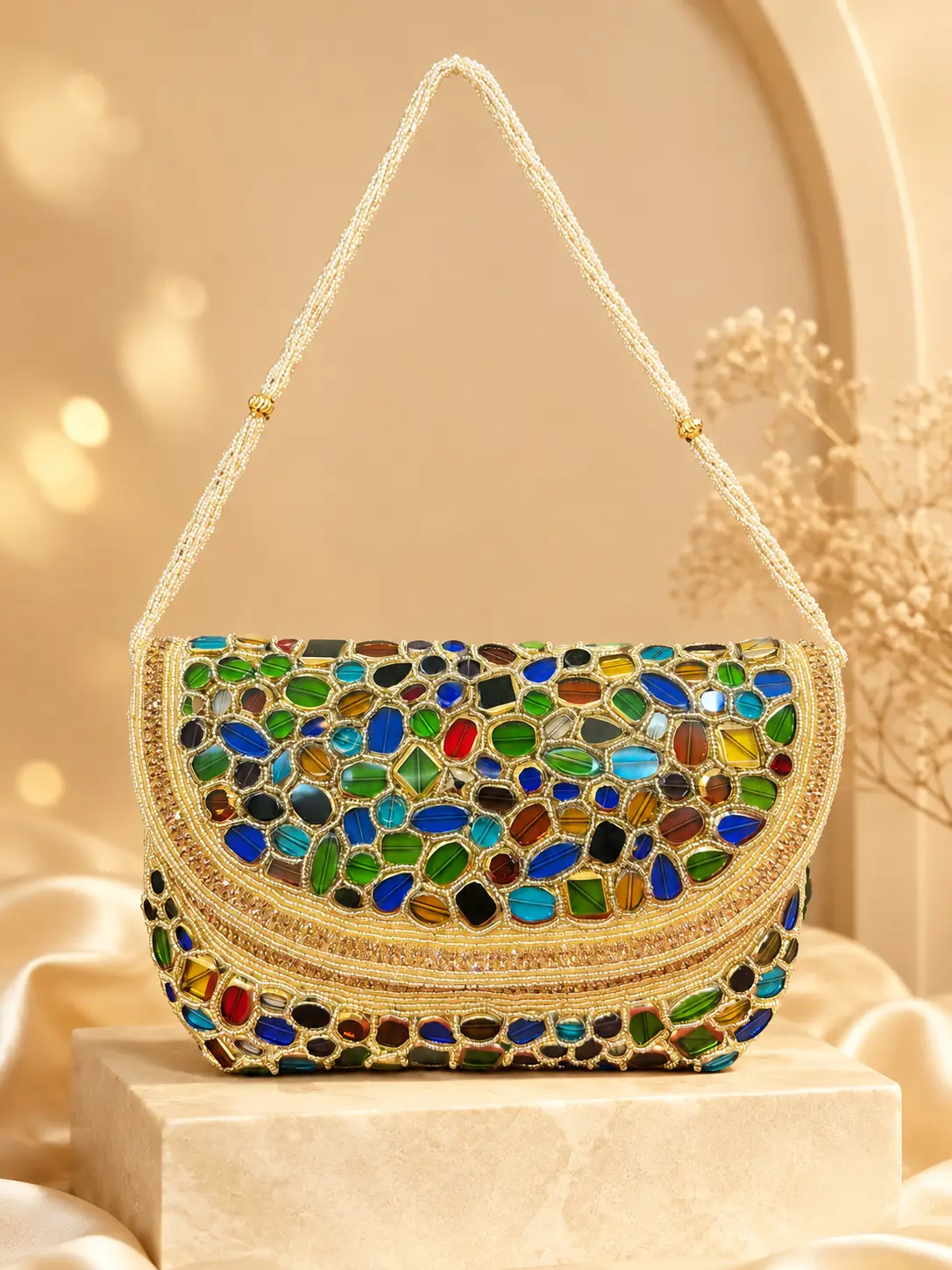 Rangrez Mosaic Pearl Sling Bag