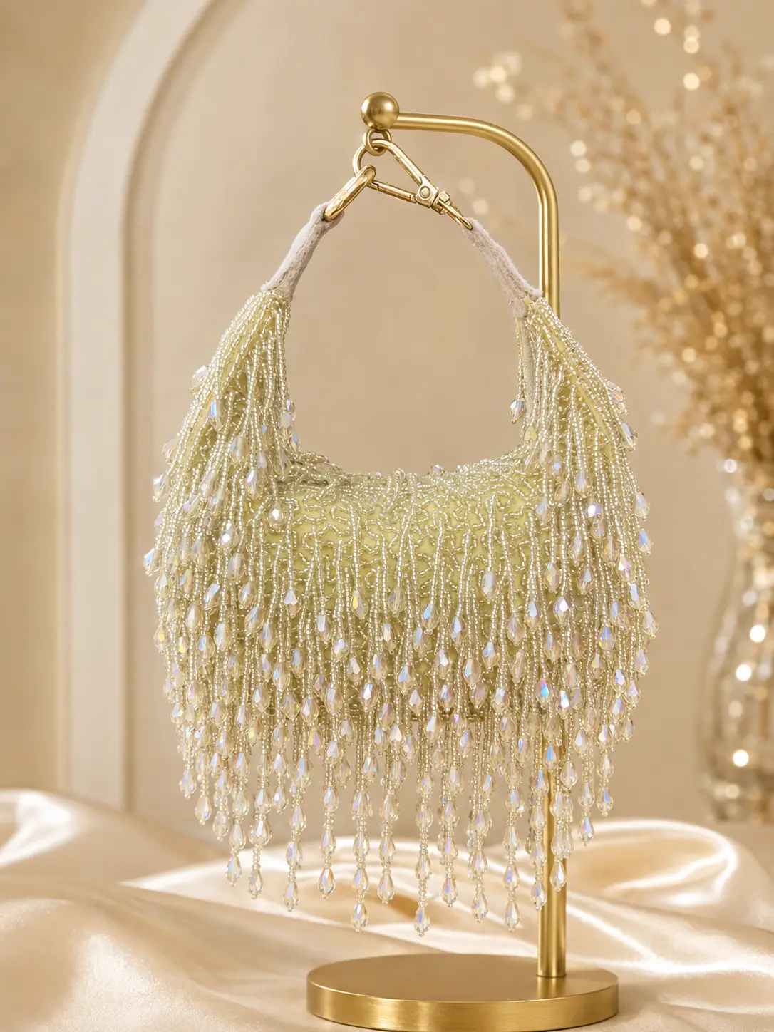 Celestial Crystal Fringe Bag
