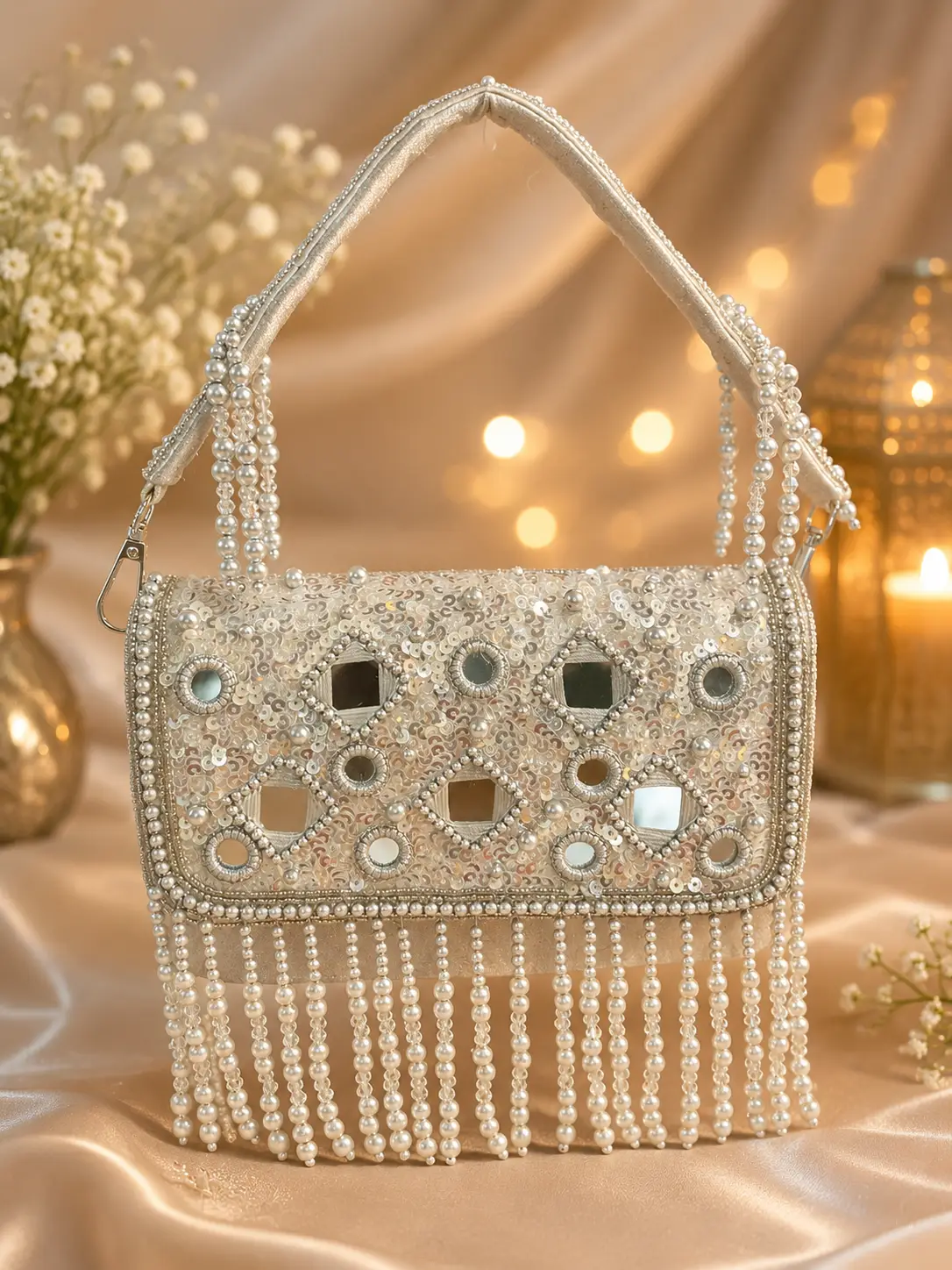 Pearl Mirage Bridal Clutch