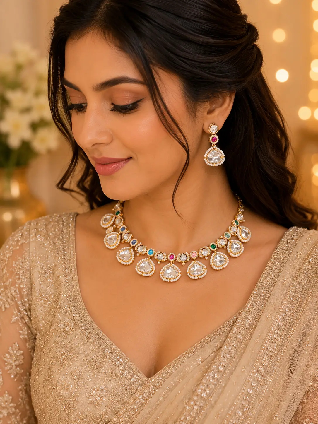 Kundan Navrattan Set