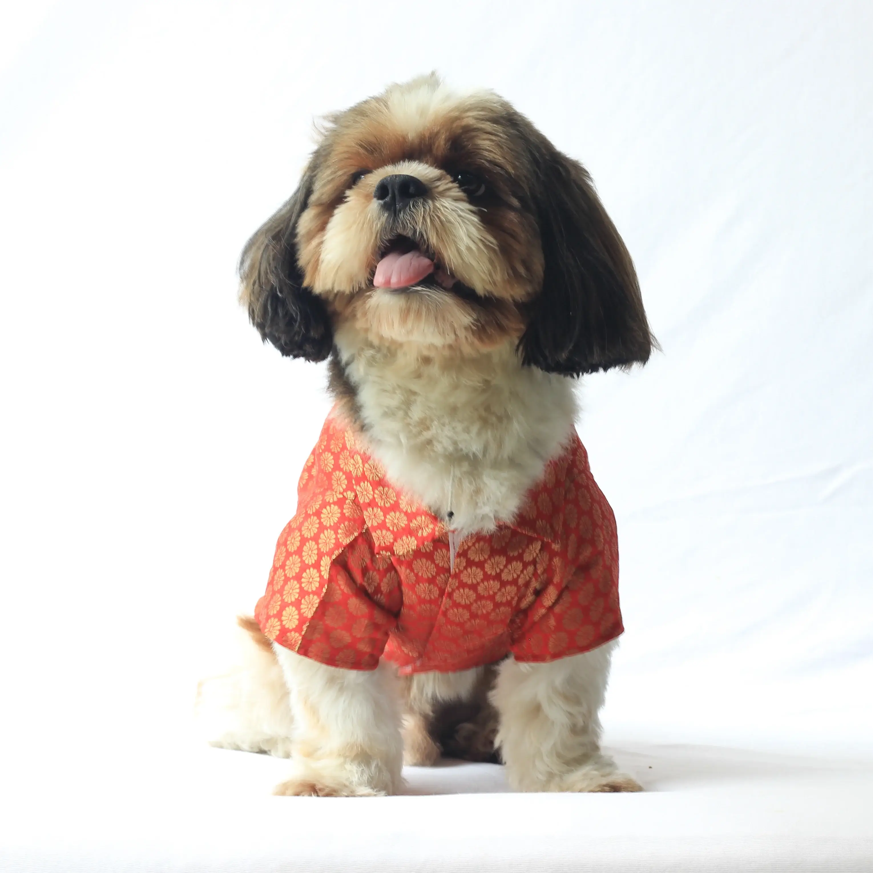 Red Occasion Wear Shirt For Dogs