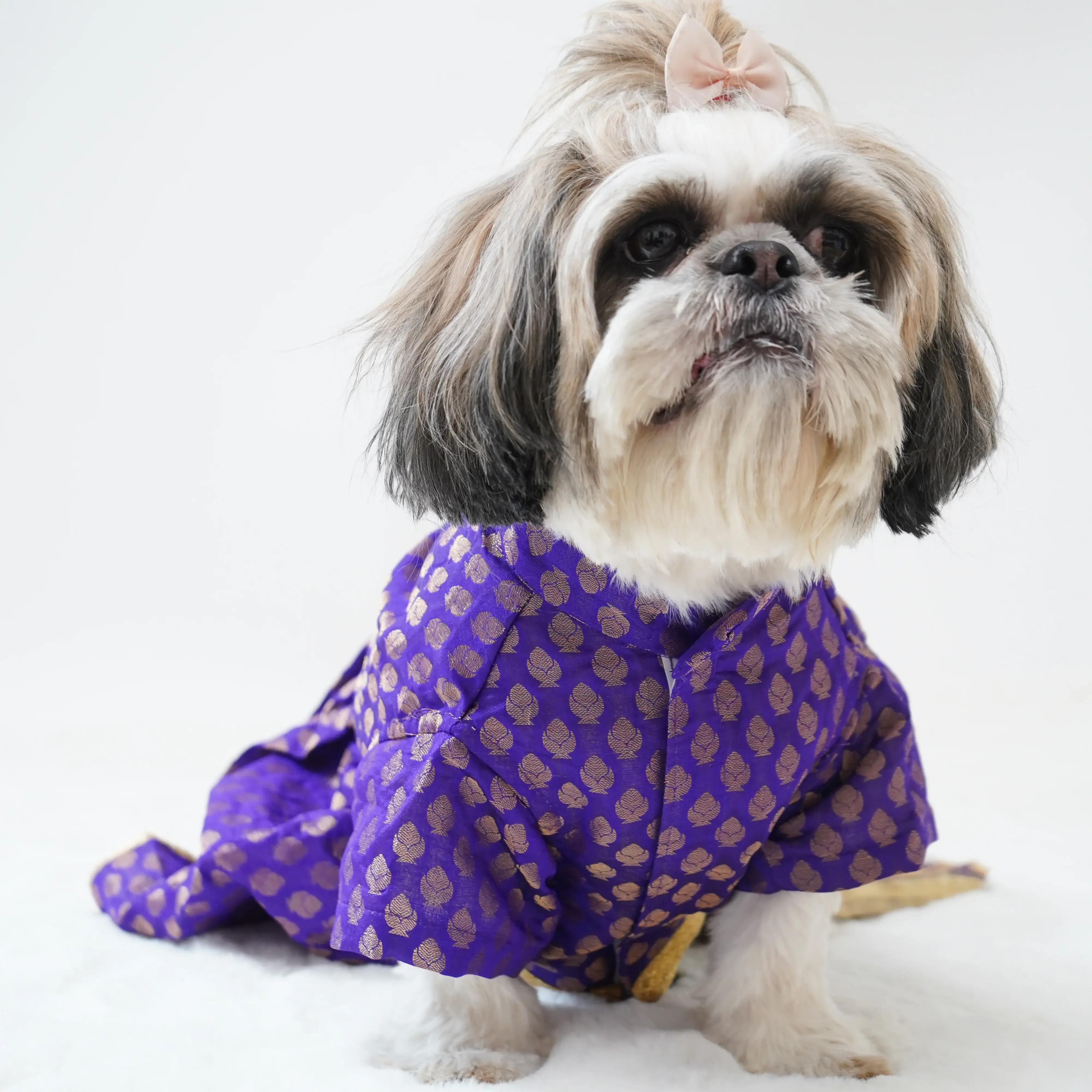 Purple Occasion Wear Dress For Dogs