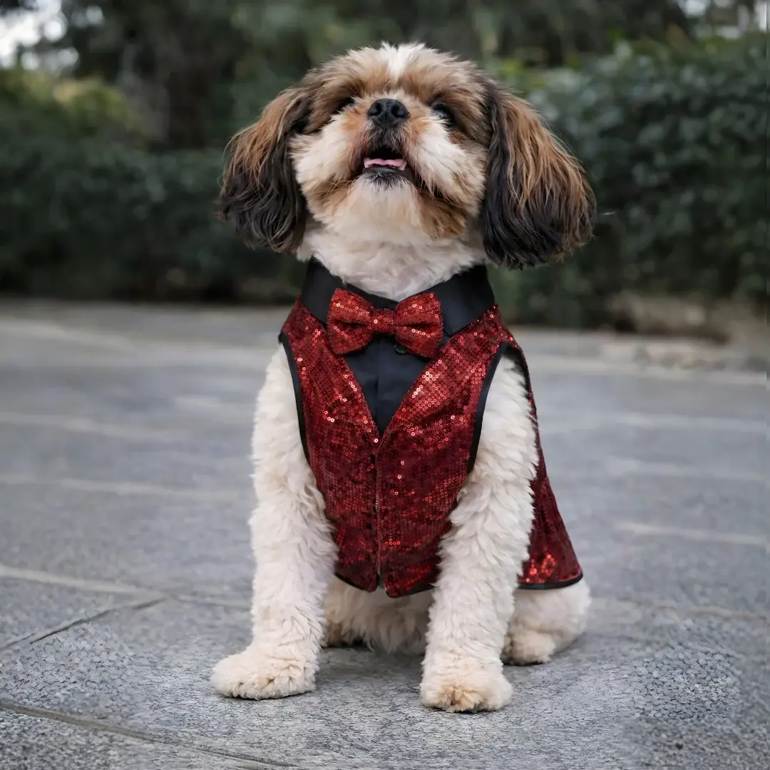 Maroon Sequin Tuxedo