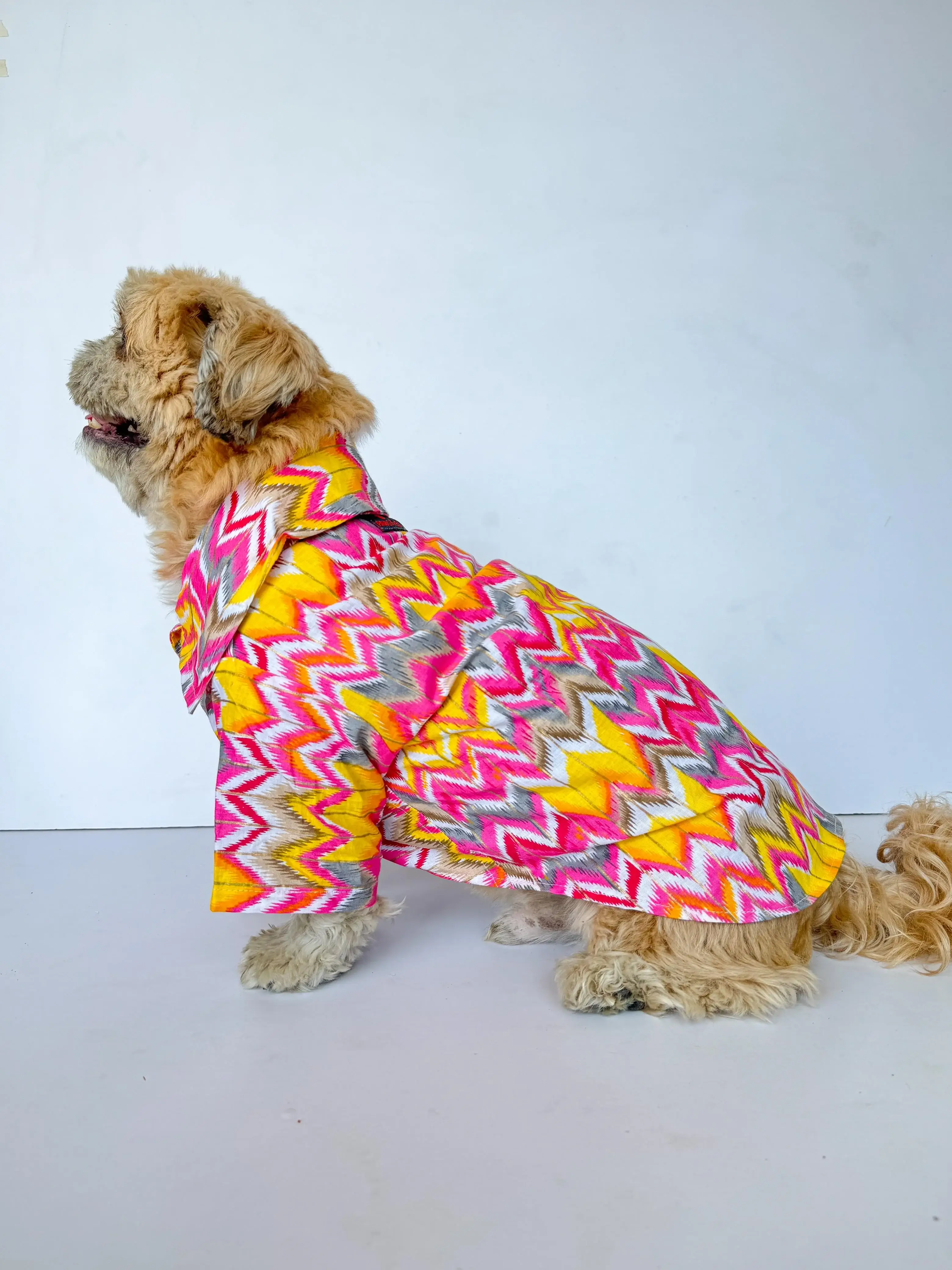 Pink Zig-Zag Kurta | For Dogs