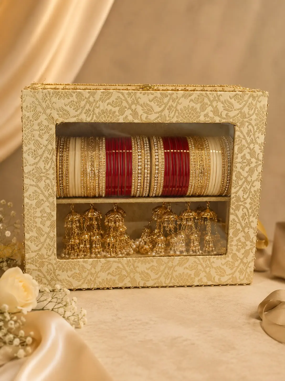 Golden Brocade Choora Box
