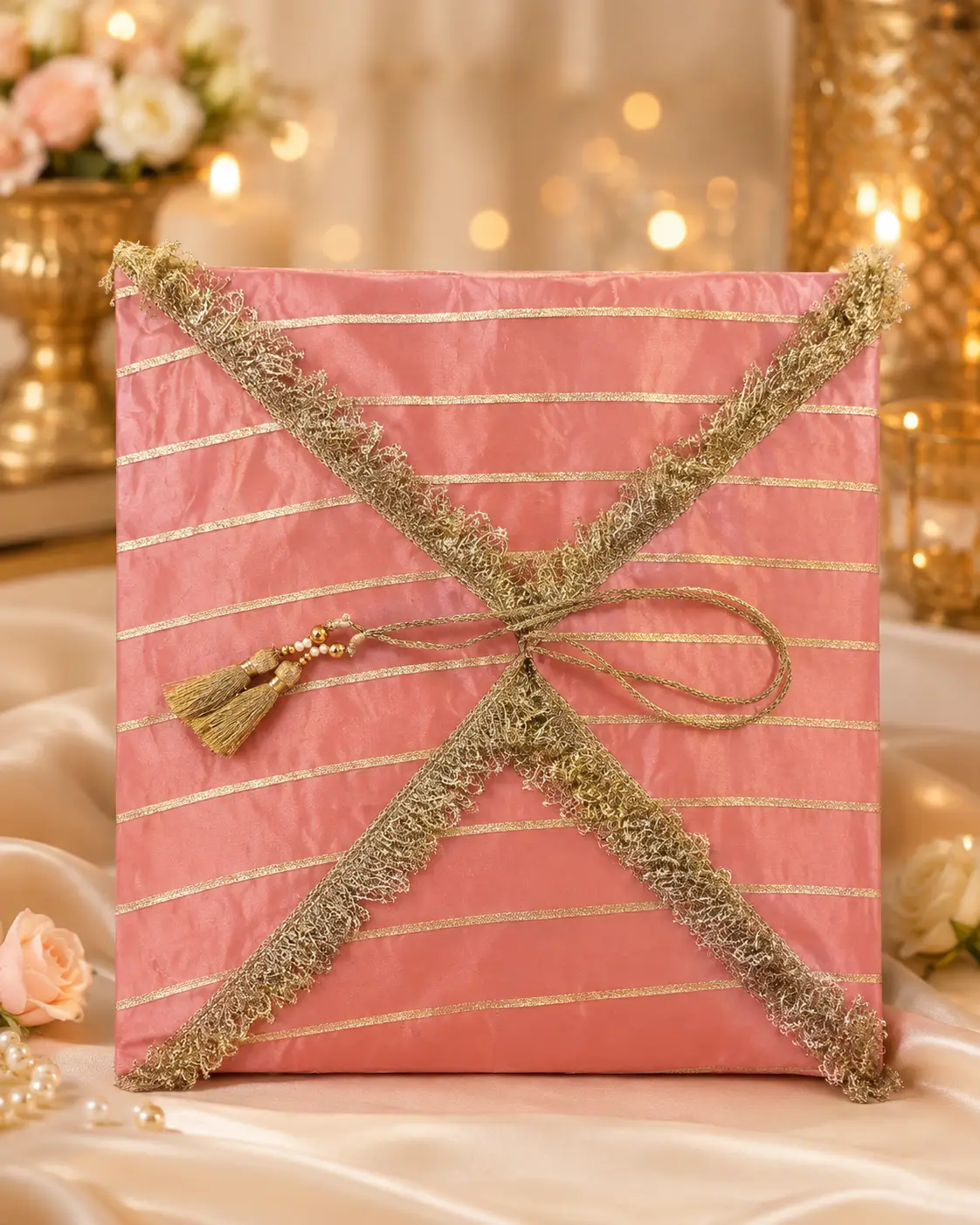 Blush Tassel Saree Cover