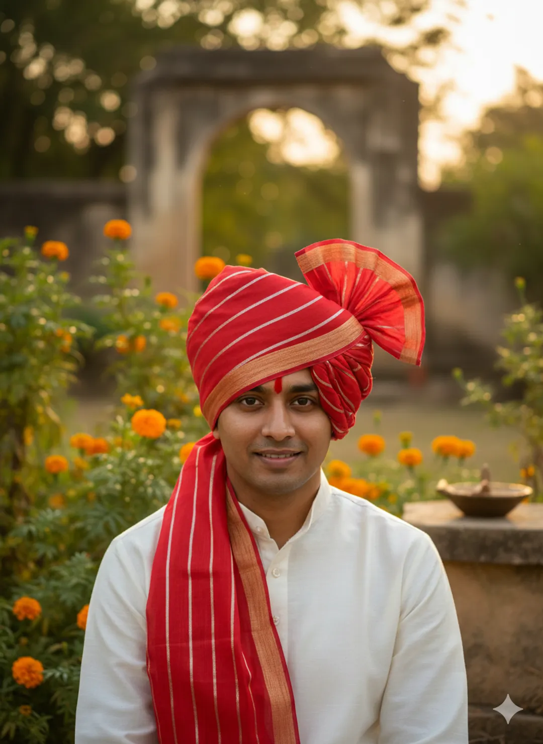 Royal Red Traditional Turban Safa 