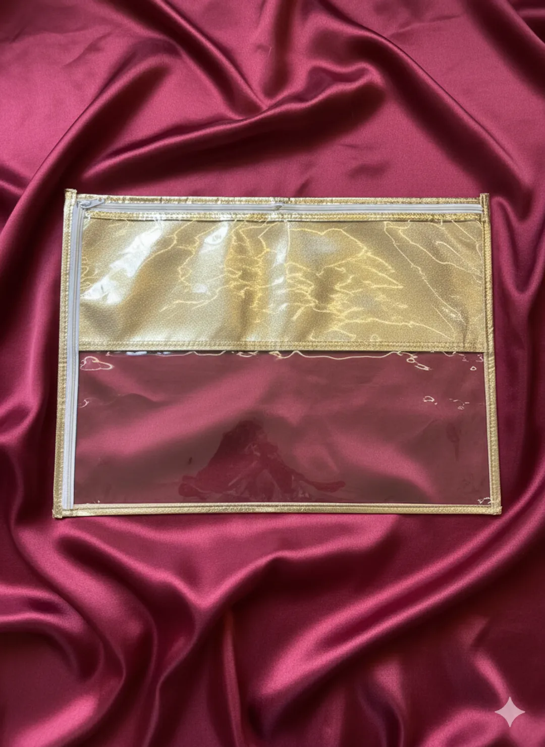 Golden Transparent Saree Cover 