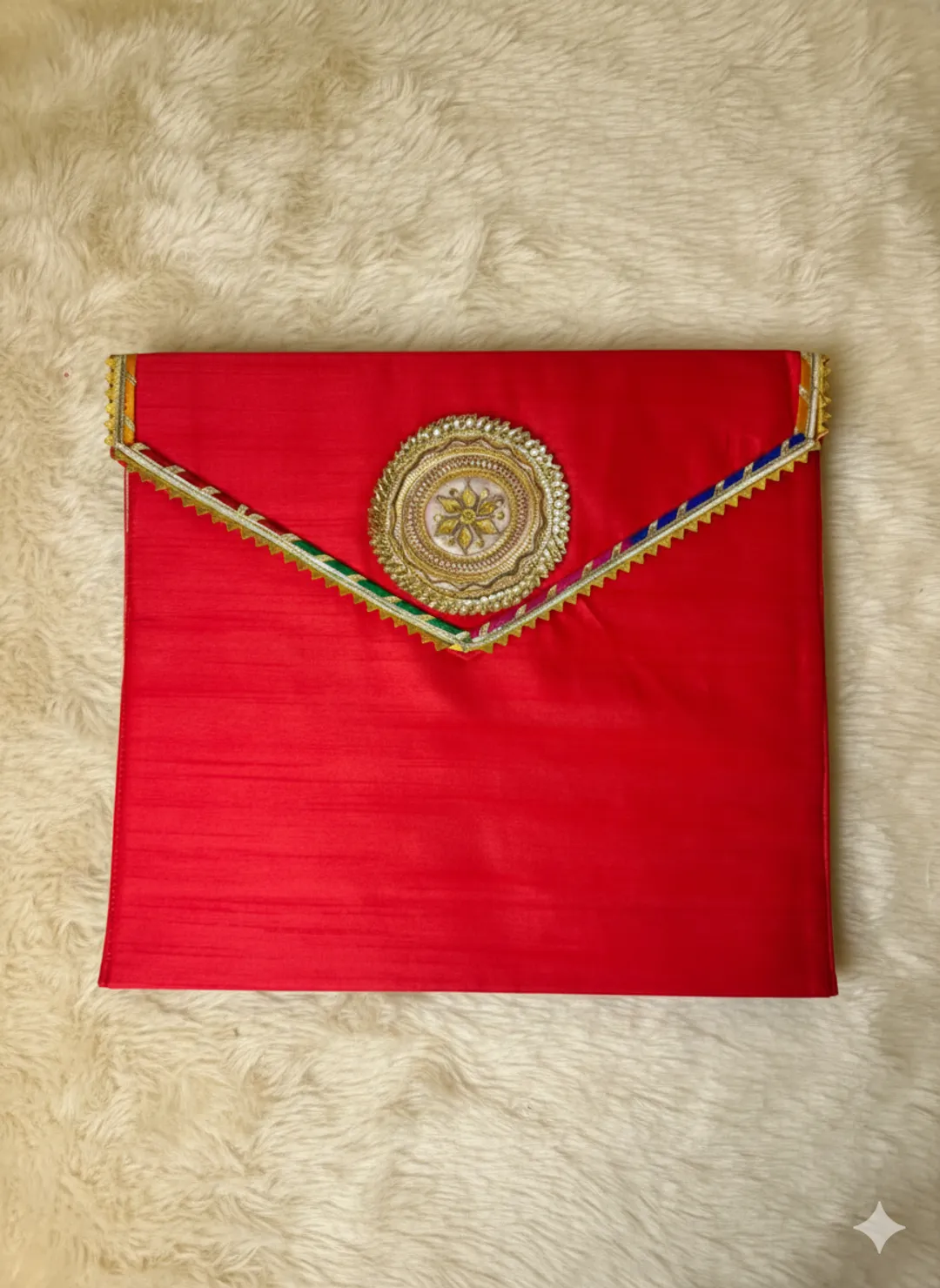 Elegant Red Silk Saree Cover