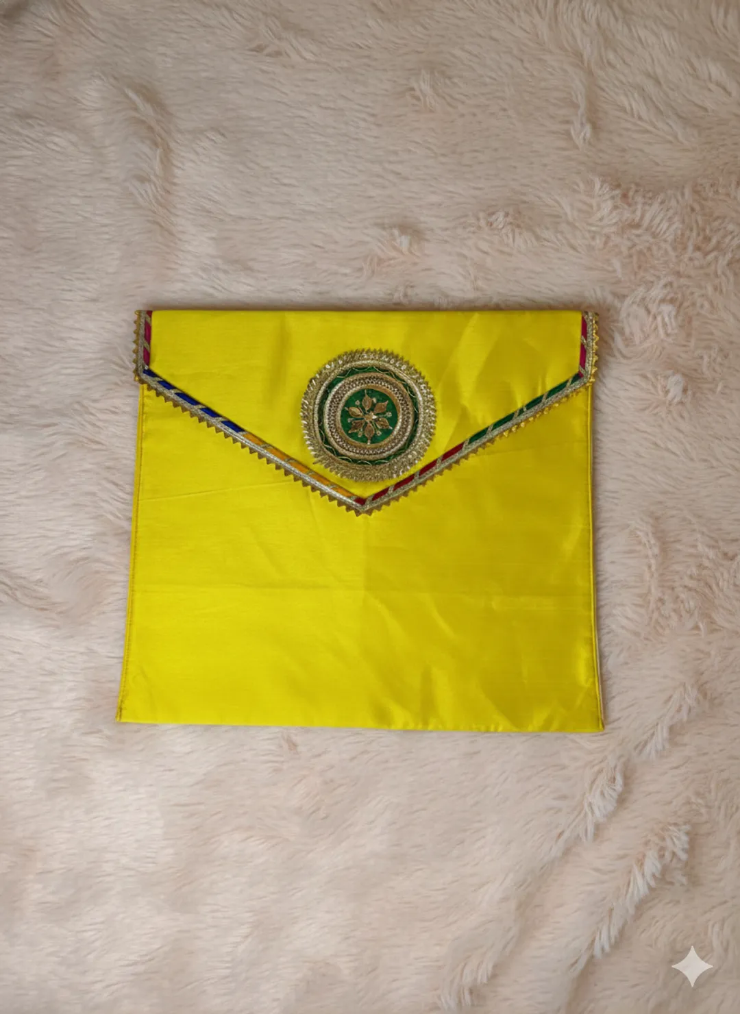 Bright Yellow Silk Saree Cover