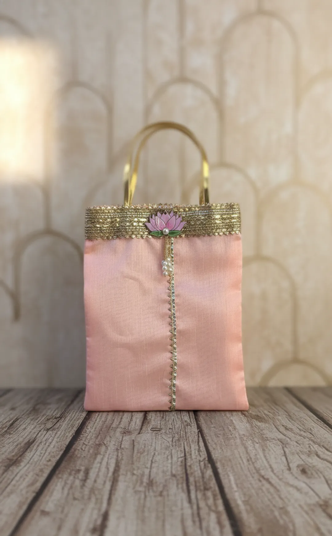 Lotus Elegance Potli Bag (Pack Of 2)