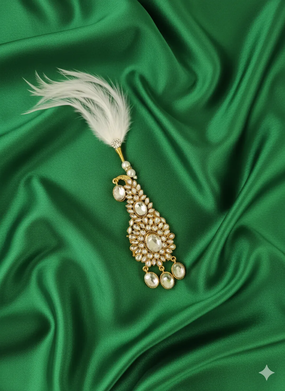 Royal Feather Kundan Kalgi