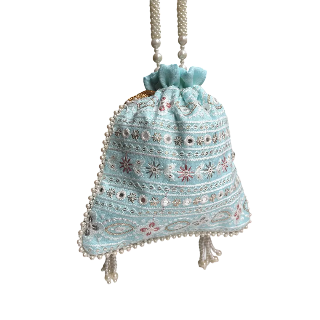 Chikankari Elegance Potli(Set of 5)