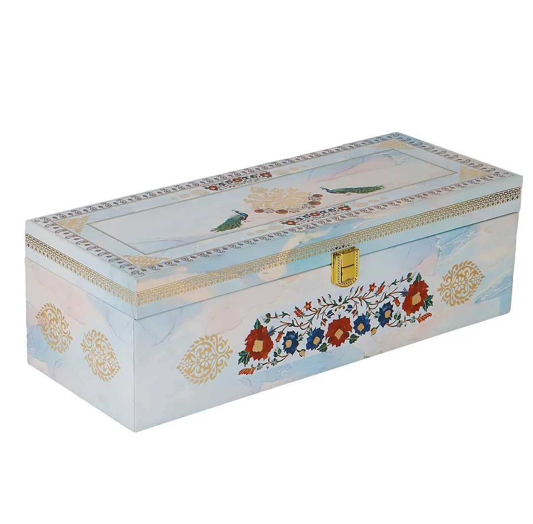 Luxury Peacock Rectangular Box