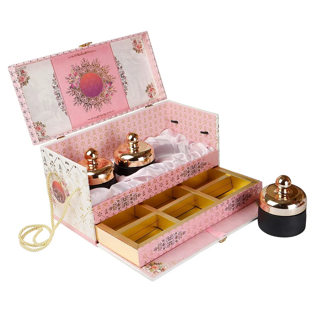 Luxury Floral Carry Hamper Box 