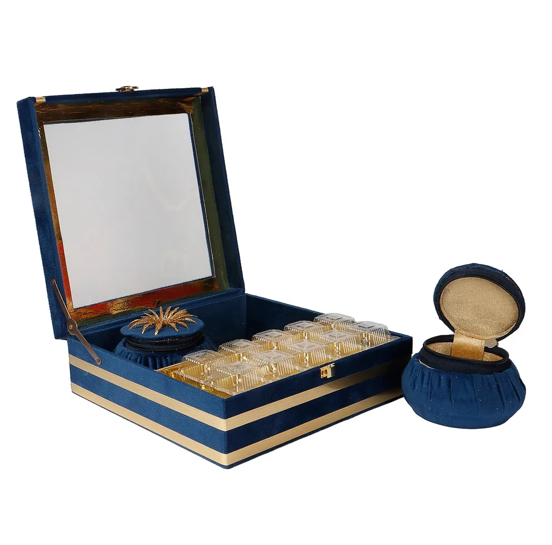 Blue Suede MDF Hamper Box 