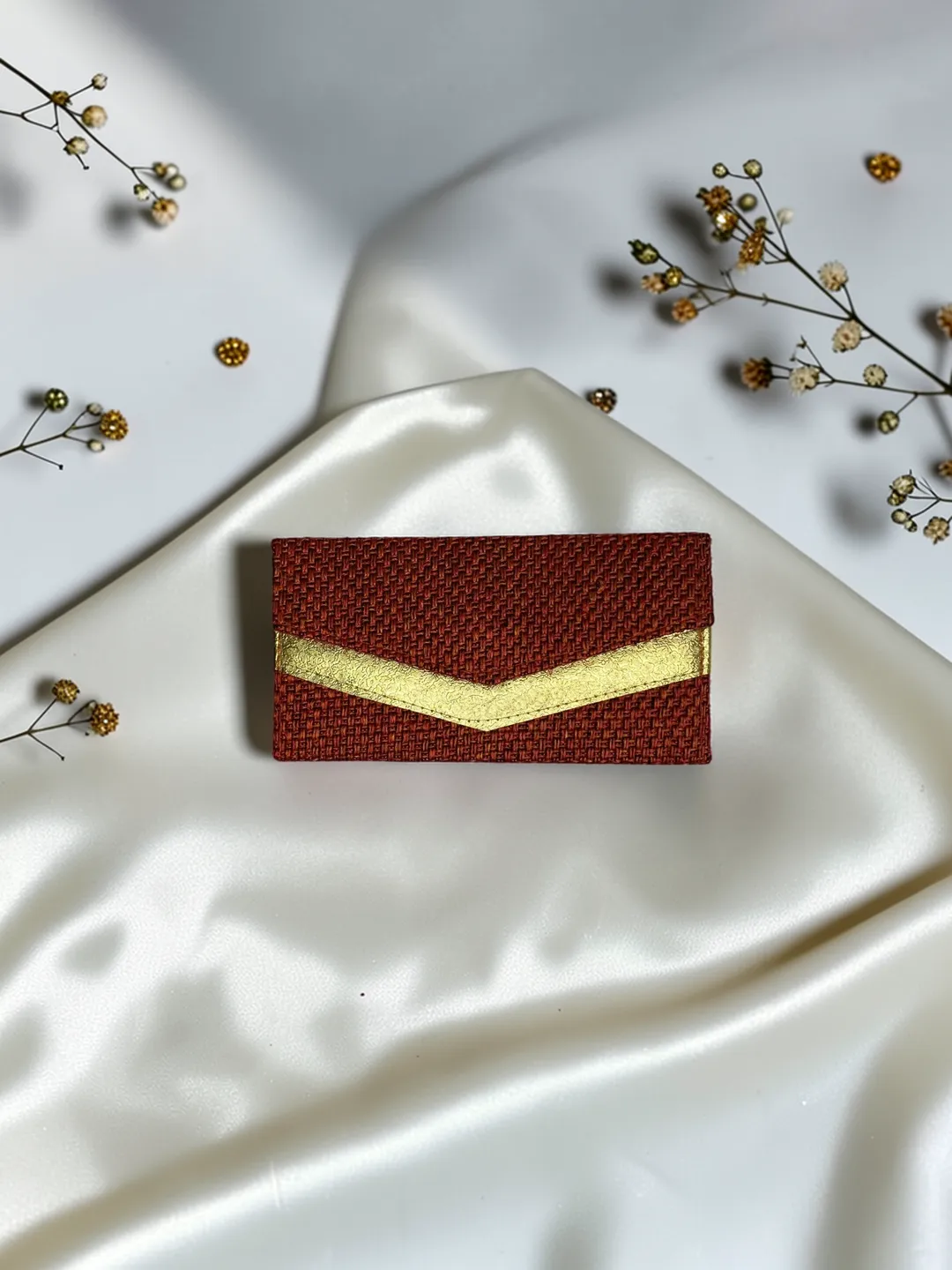Orange Jute Cash Envelope