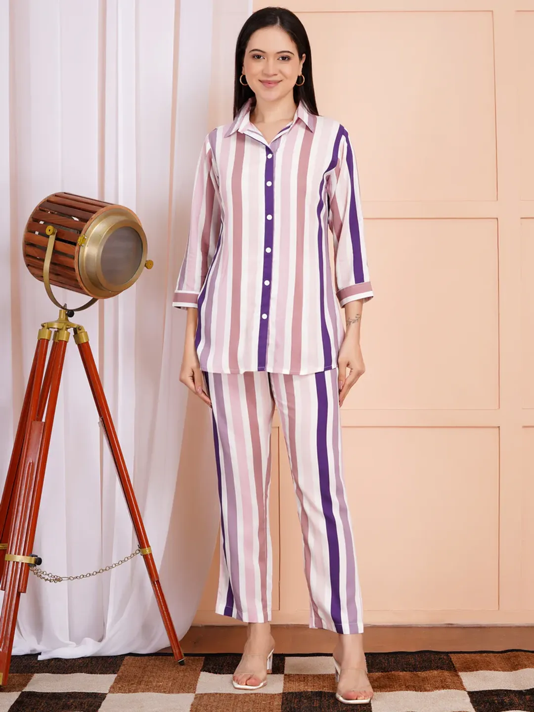 Lavender Stripe Co-ord Set