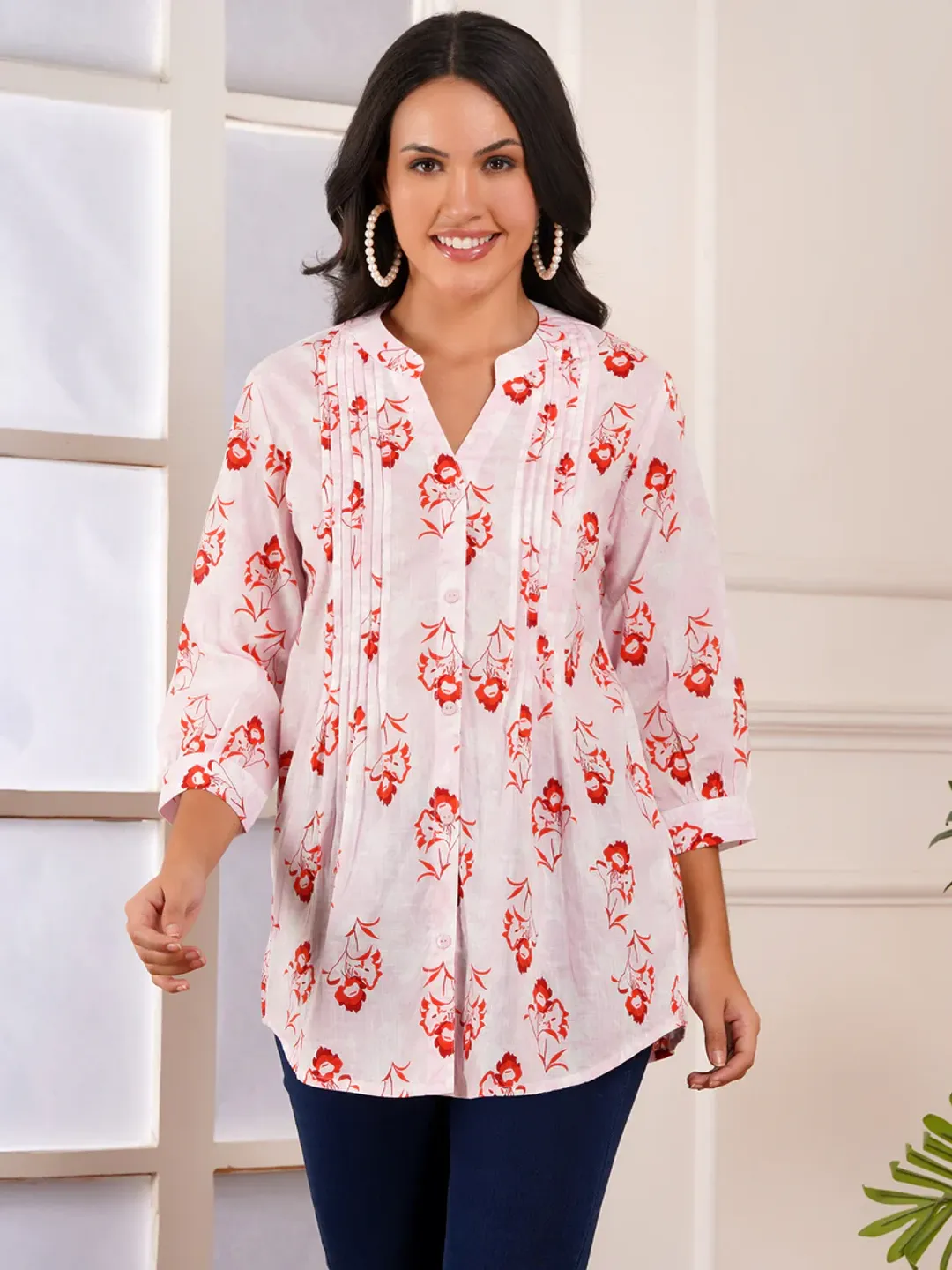 Cherry Blossom Pintucks Top