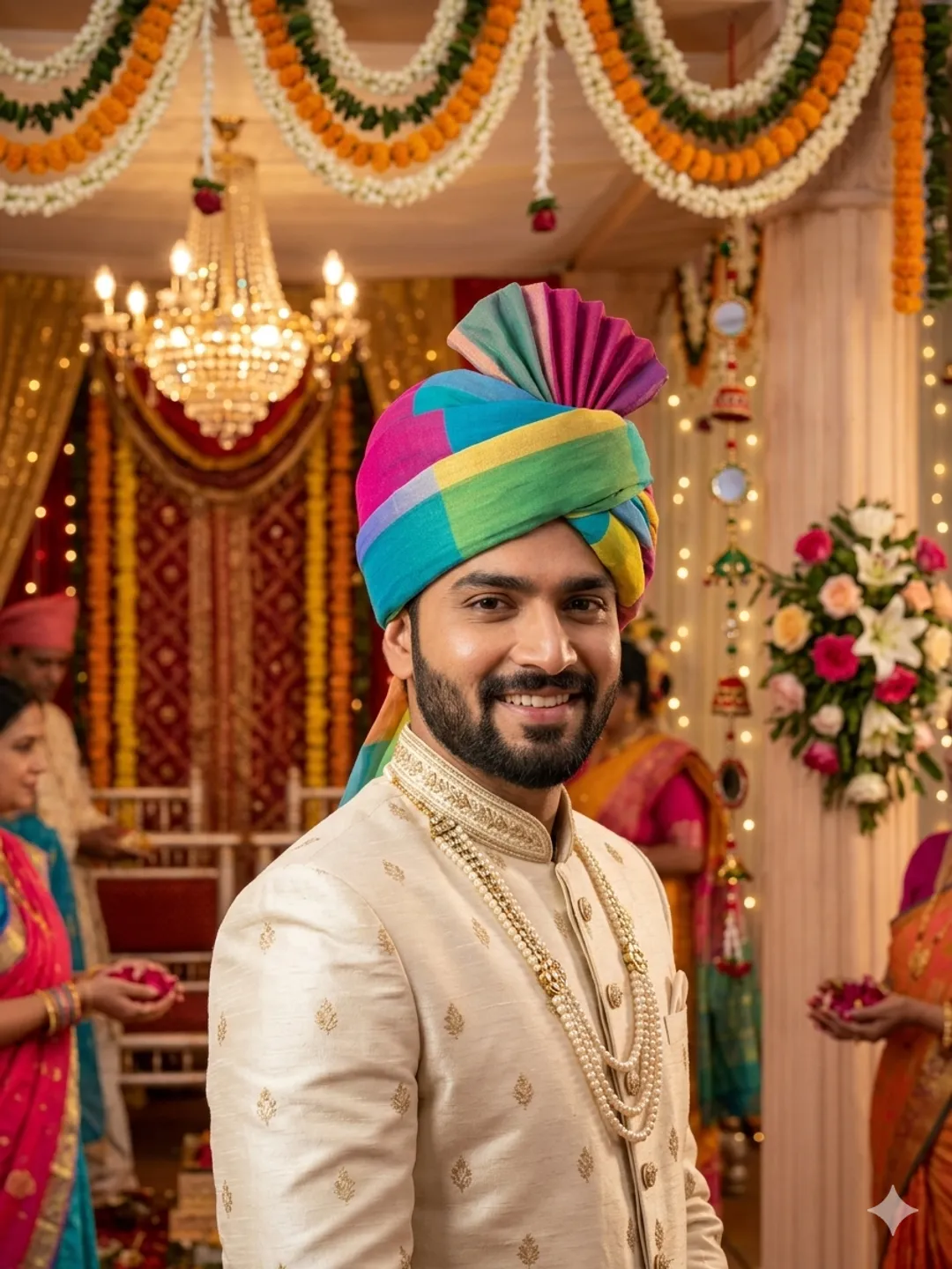 Multicoloured Ethnic Pagdi